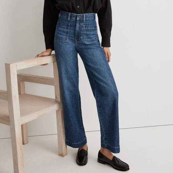 Madewell Denim - Madewell Tall Perfect Vintage Wide-Leg Jean in Keller Wash: Pocket Edition
